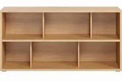 Bibliothèque basse finition bois clair chêne L140 cm EPURE
