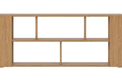 Bibliothèque basse ouverte design finition bois clair chêne L167.5 cm MUSSO