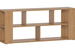 Bibliothèque basse ouverte design finition bois clair chêne L167.5 cm MUSSO