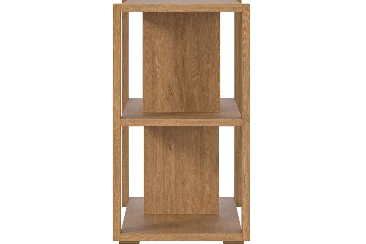 Bibliothèque basse ouverte design finition bois clair chêne L167.5 cm MUSSO