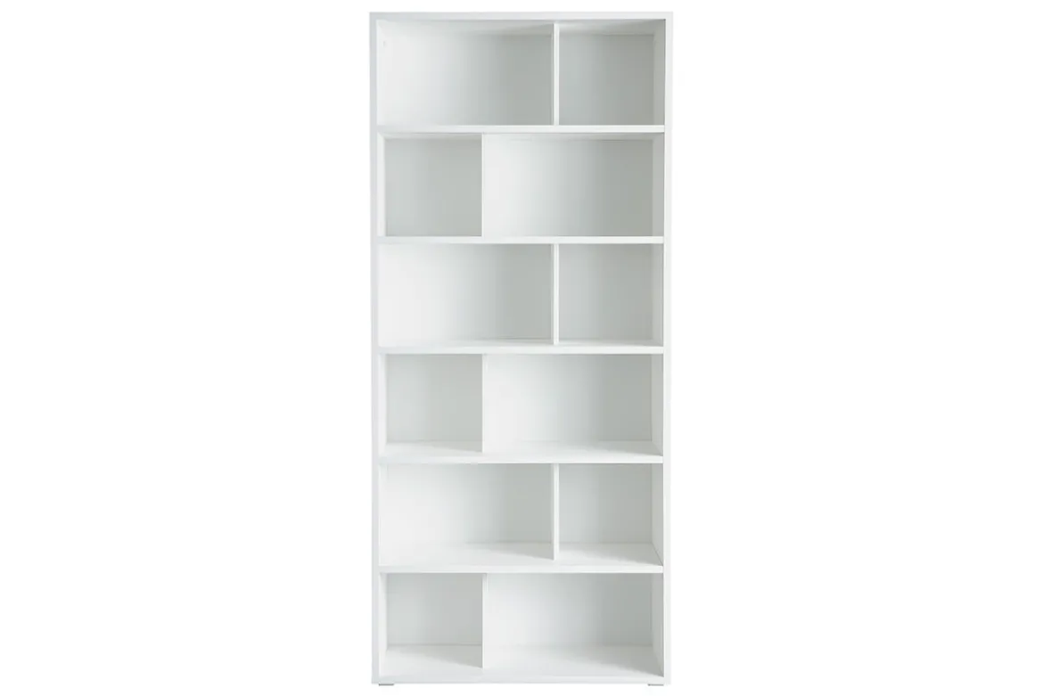 Bibliothèque design bois blanc L92 cm EPURE