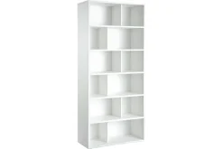Bibliothèque design bois blanc L92 cm EPURE