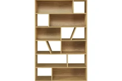 Bibliothèque design en bois clair L120 cm AZTEQUE