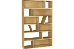 Bibliothèque design en bois clair L120 cm AZTEQUE