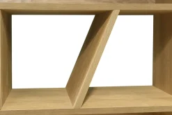 Bibliothèque design en bois clair L120 cm AZTEQUE