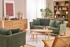 Bibliothèque design en bois clair L120 cm AZTEQUE