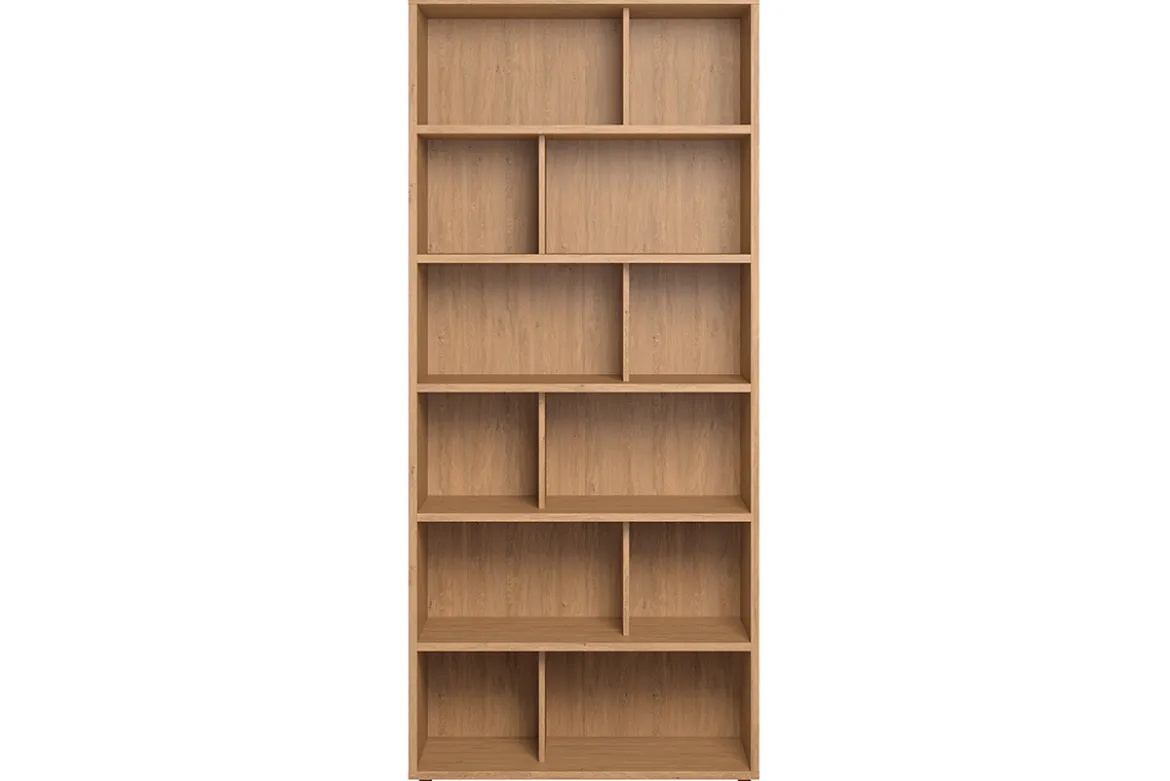 Bibliothèque design finition bois clair chêne L92 cm EPURE