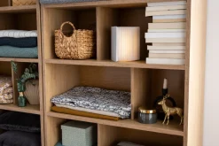 Bibliothèque design finition bois clair chêne L92 cm EPURE