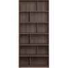Bibliothèque design finition bois foncé noyer L92 cm EPURE