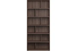 Bibliothèque design finition bois foncé noyer L92 cm EPURE