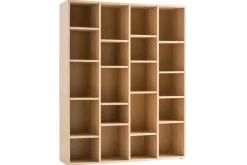 Bibliothèque design finition bois clair chêne L149 cm RYTHM