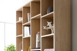 Bibliothèque design finition bois clair chêne L149 cm RYTHM