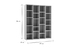 Bibliothèque design finition bois clair chêne L149 cm RYTHM
