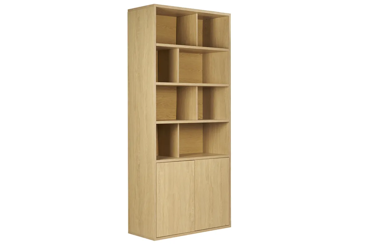 Bibliothèque finition bois clair chêne L92 cm NAGANO