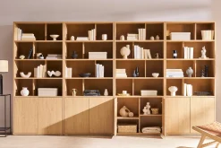 Bibliothèque finition bois clair chêne L92 cm NAGANO
