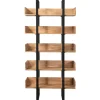 Bibliothèque industrielle en bois massif et métal noir L90 cm TAO