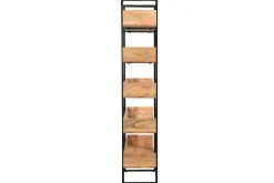 Bibliothèque industrielle en bois massif et métal noir L90 cm TAO