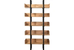 Bibliothèque industrielle en bois massif et métal noir L90 cm TAO