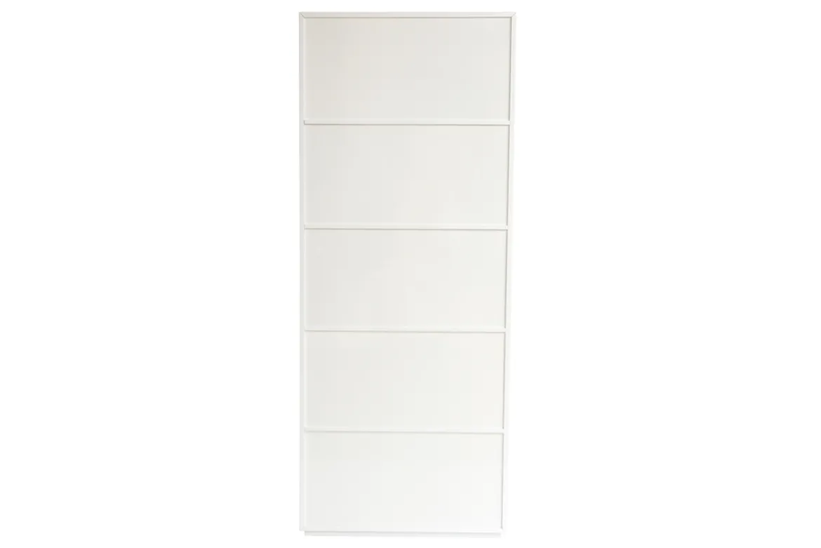 Bibliothèque modulable blanche et finition bois clair chêne L85 cm JAZZ