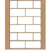 Bibliothèque multi casiers design finition bois clair chêne L168 cm MUSSO
