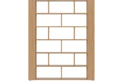 Bibliothèque multi casiers design finition bois clair chêne L168 cm MUSSO