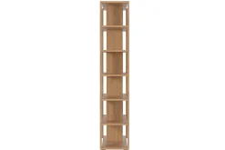 Bibliothèque multi casiers design finition bois clair chêne L168 cm MUSSO