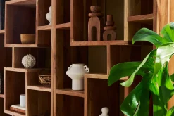 Bibliothèque ouverte design en bois massif L80 cm CHAPMAN