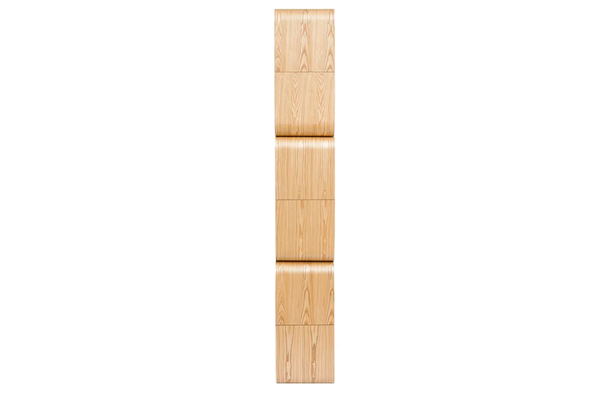Bibliothèque ouverte multi casiers en bois clair frêne L120 cm WARHOL
