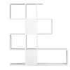 Bibliothèque ouverte séparateur design blanc laqué brillant L139 cm COMO