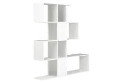 Bibliothèque ouverte séparateur design blanc laqué brillant L139 cm COMO
