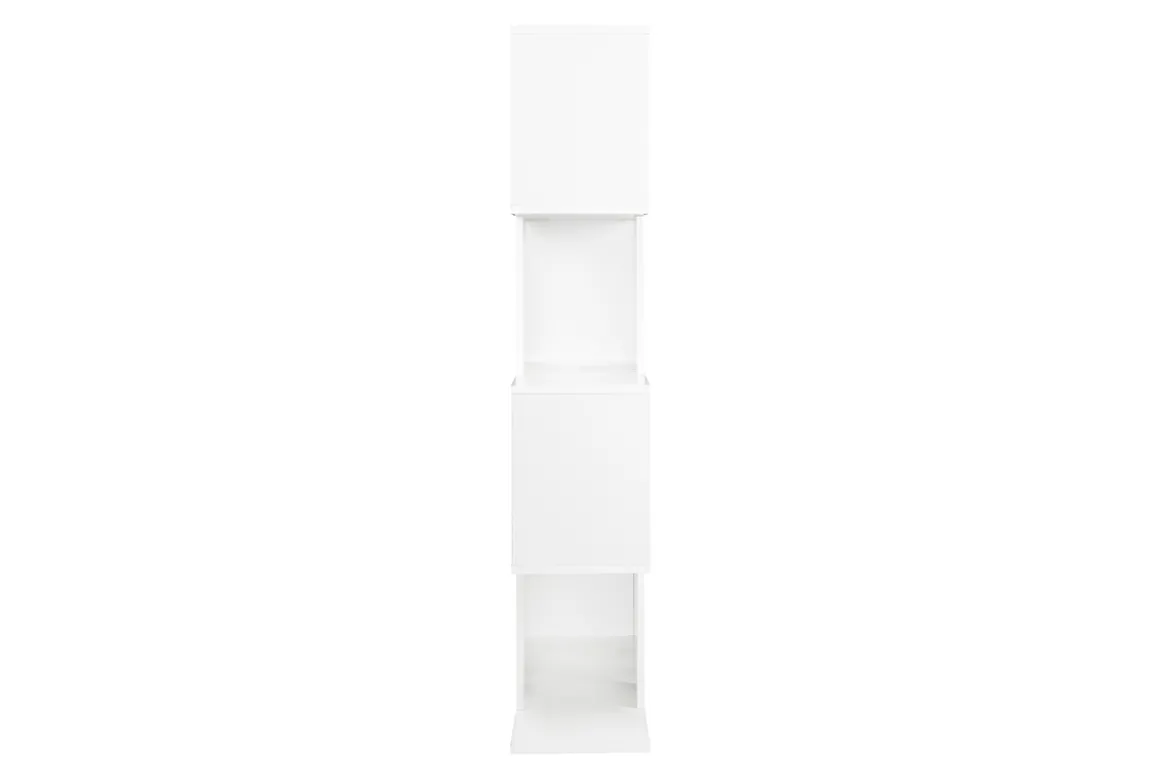 Bibliothèque ouverte séparateur design blanc laqué brillant L139 cm COMO