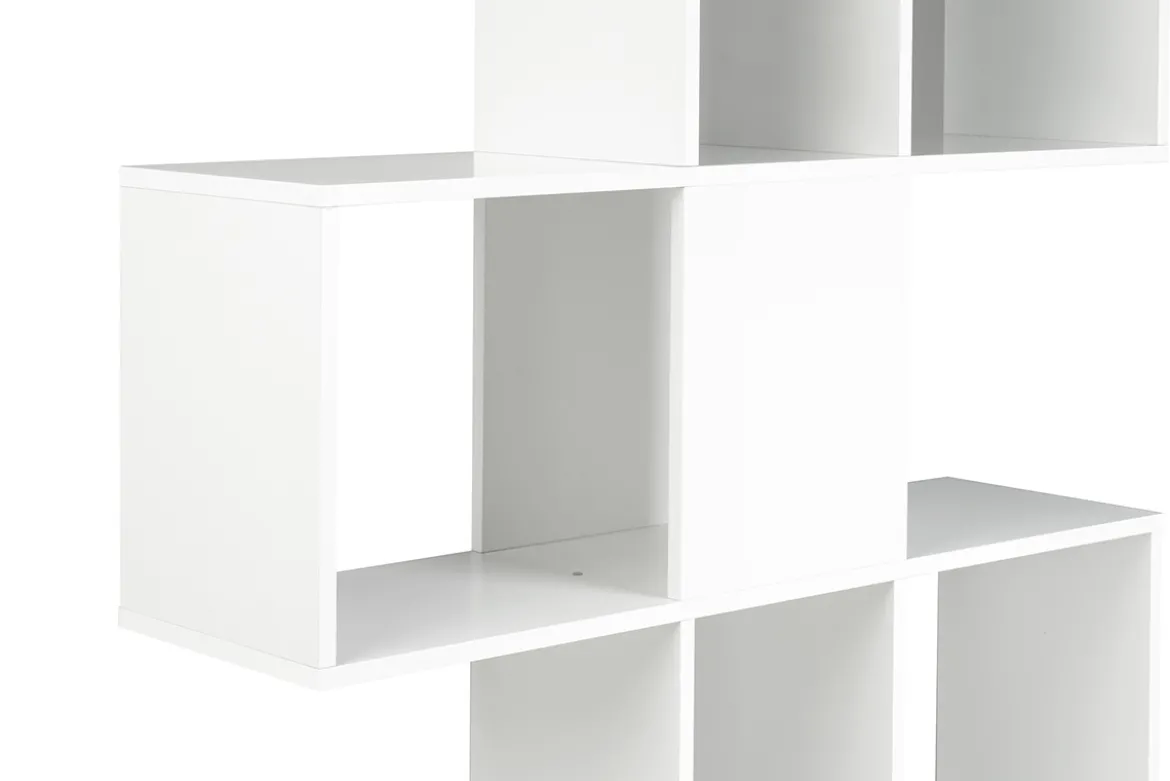Bibliothèque ouverte séparateur design blanc laqué brillant L139 cm COMO