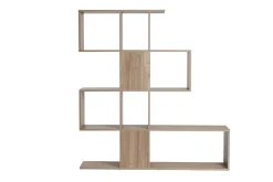 Bibliothèque ouverte séparateur design finition bois clair chêne L139 cm COMO