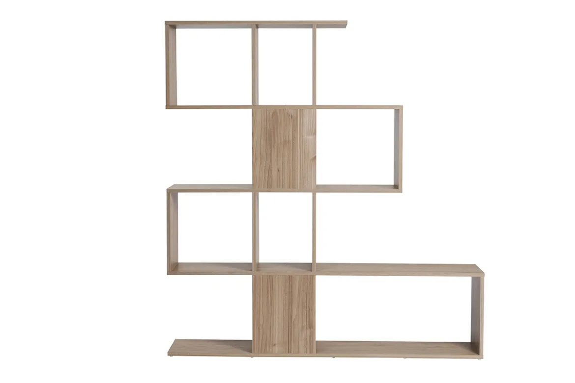 Bibliothèque ouverte séparateur design finition bois clair chêne L139 cm COMO