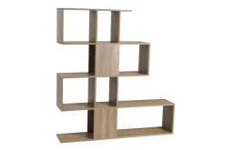 Bibliothèque ouverte séparateur design finition bois clair chêne L139 cm COMO