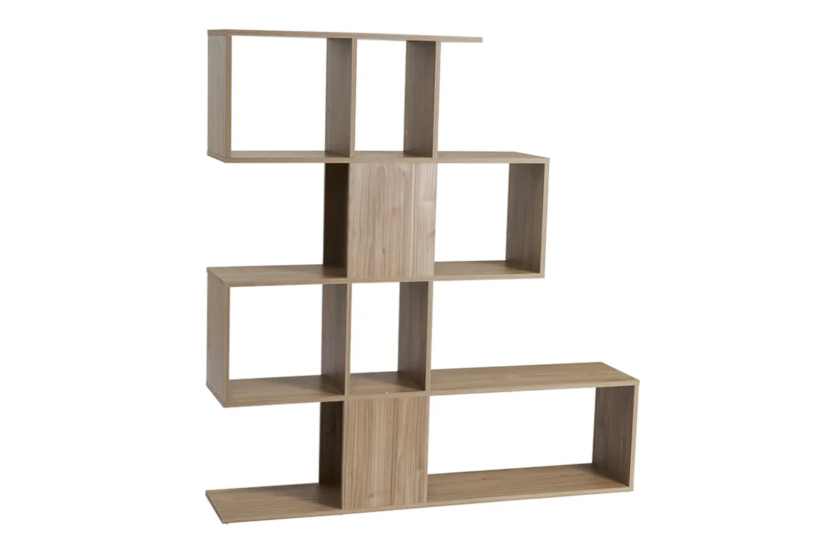 Bibliothèque ouverte séparateur design finition bois clair chêne L139 cm COMO