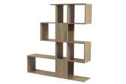Bibliothèque ouverte séparateur design finition bois clair chêne L139 cm COMO