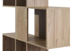 Bibliothèque ouverte séparateur design finition bois clair chêne L139 cm COMO