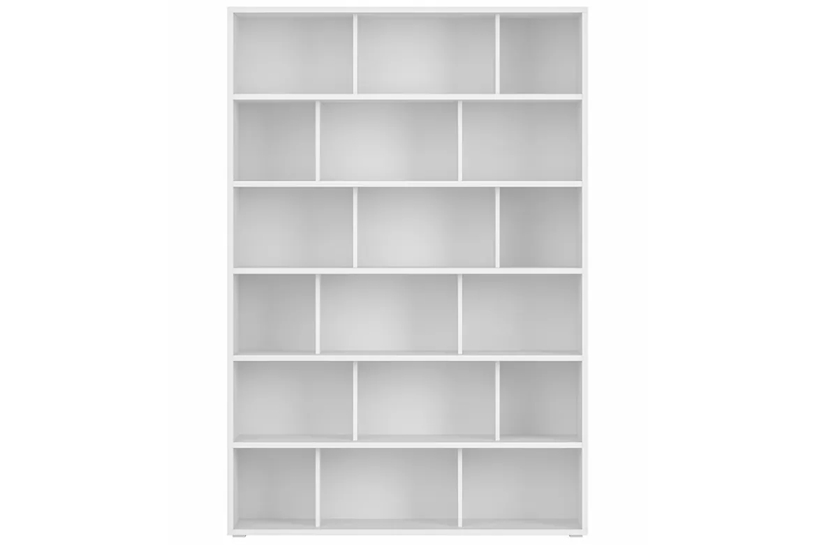 Bibliothèque scandinave blanc mat L140 cm EPURE