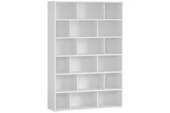 Bibliothèque scandinave blanc mat L140 cm EPURE