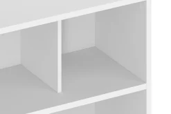 Bibliothèque scandinave blanc mat L140 cm EPURE