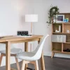 Bibliothèque scandinave en bois clair chêne 8 casiers L110 cm INGRID