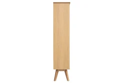 Bibliothèque scandinave en bois clair chêne 8 casiers L110 cm INGRID