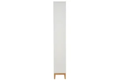 Bibliothèque scandinave en bois clair chêne et blanc L90 cm ABEL