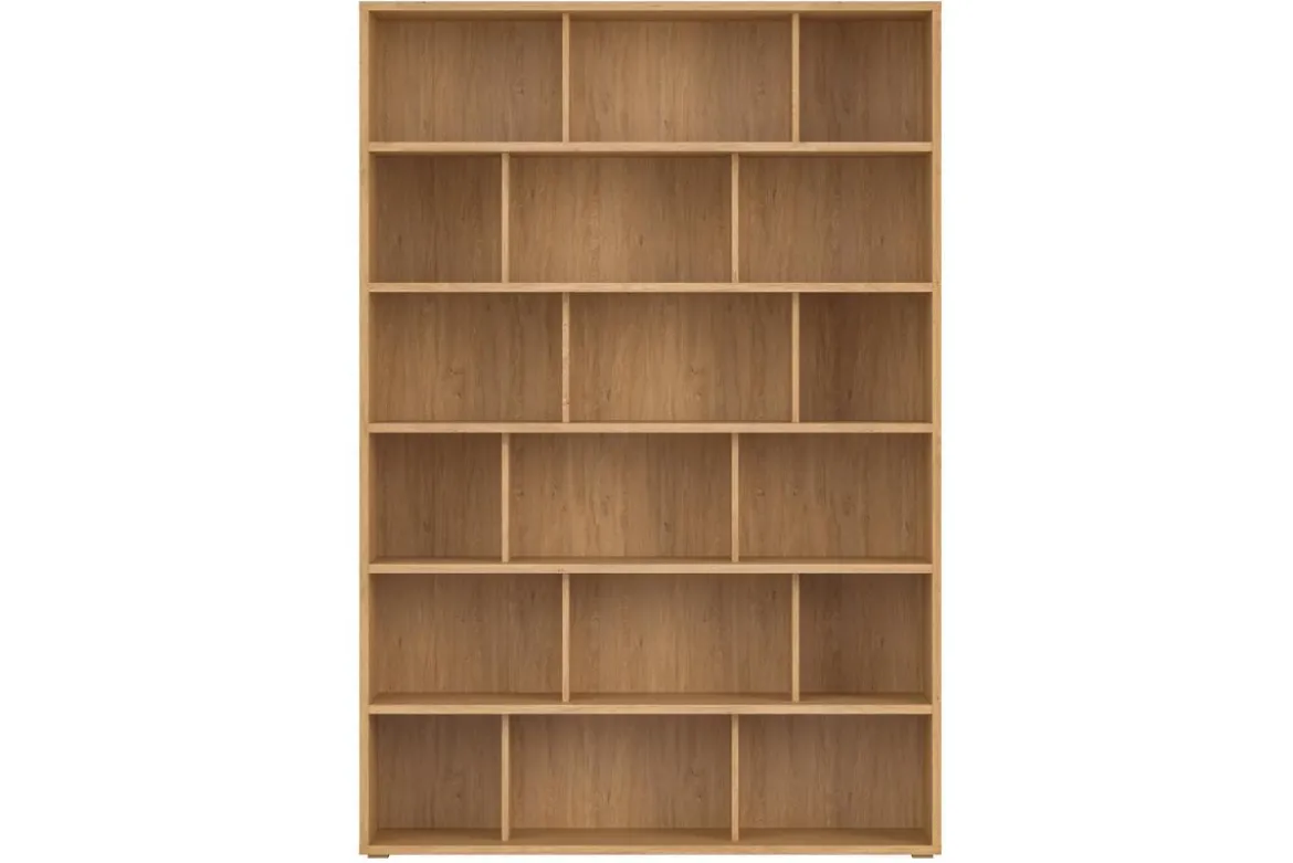 Bibliothèque scandinave finition bois clair chêne L140 cm EPURE