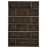 Bibliothèque scandinave finition bois foncé noyer L140 cm EPURE