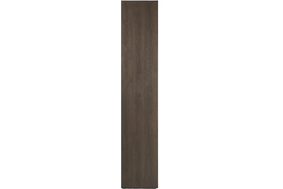 Bibliothèque scandinave finition bois foncé noyer L140 cm EPURE