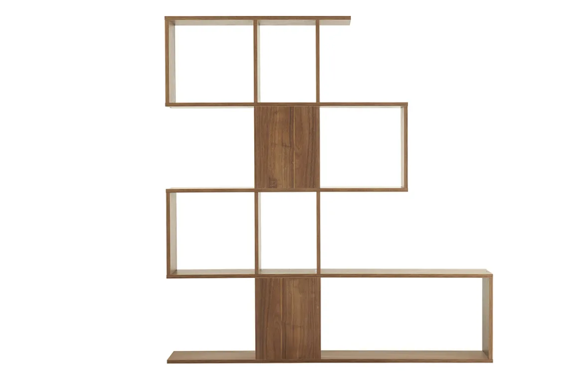 Bibliothèque séparateur design finition bois noyer L139 cm COMO