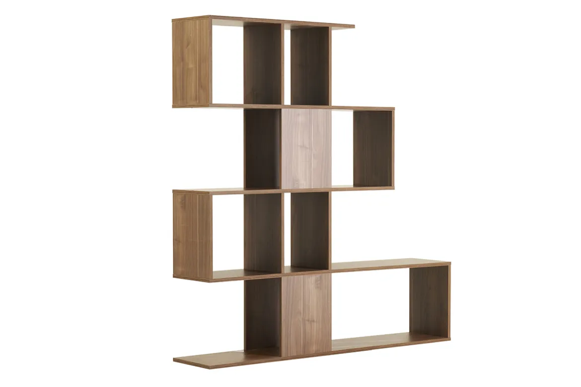 Bibliothèque séparateur design finition bois noyer L139 cm COMO