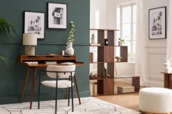 Bibliothèque séparateur design finition bois noyer L139 cm COMO